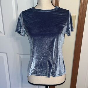 A.n.a Blue Velvet T-Shirt